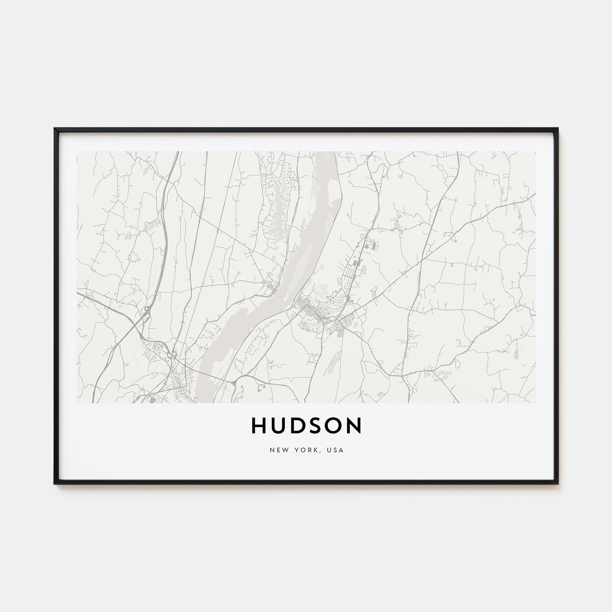 Hudson Map Landscape Poster