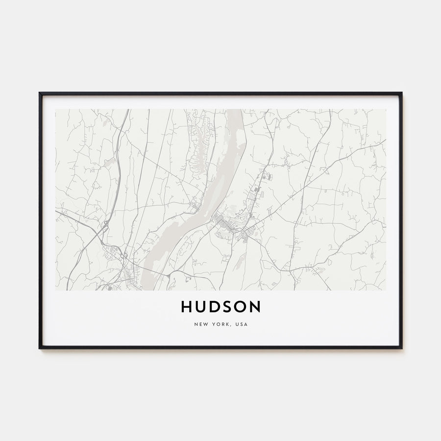 Hudson Map Landscape Poster