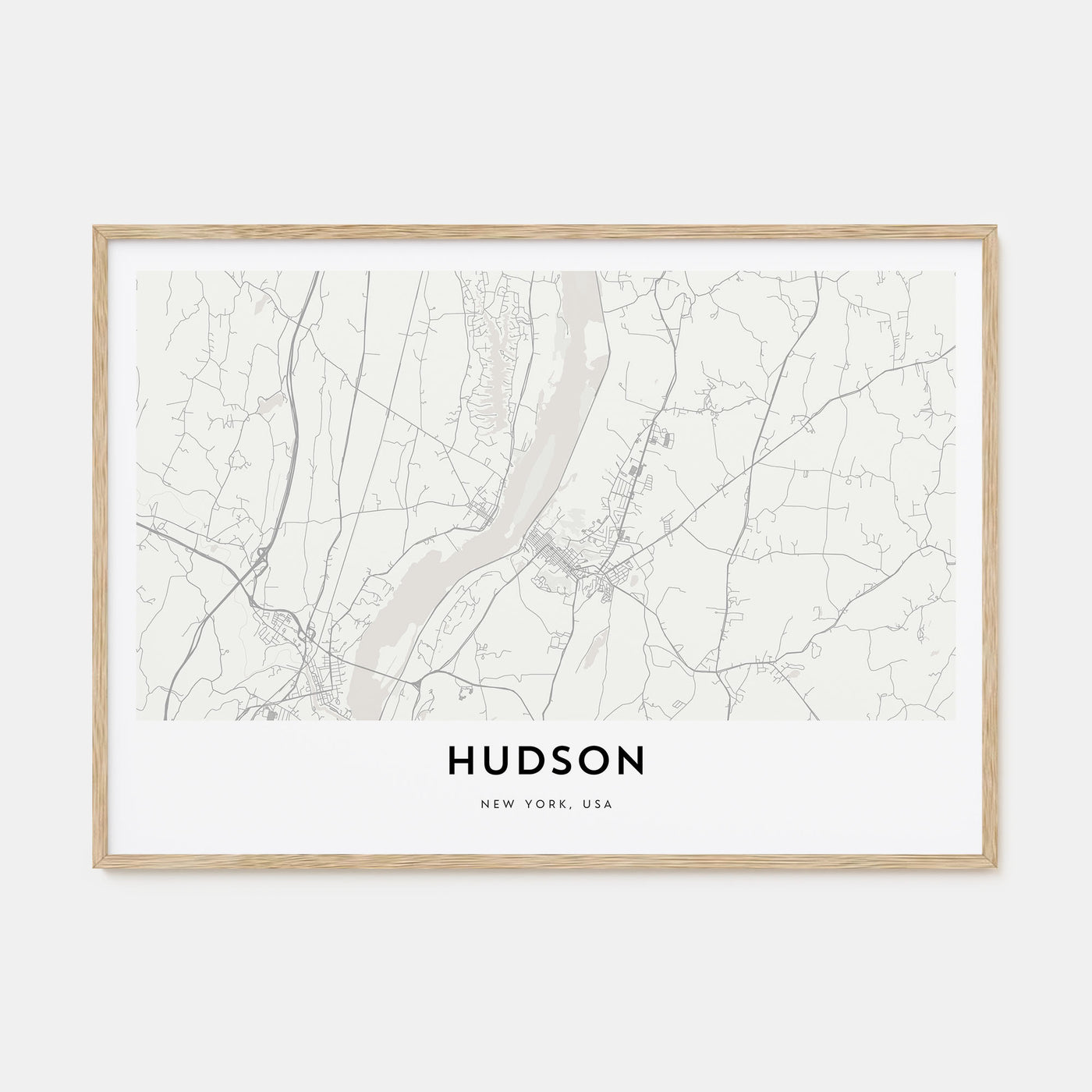 Hudson Map Landscape Poster