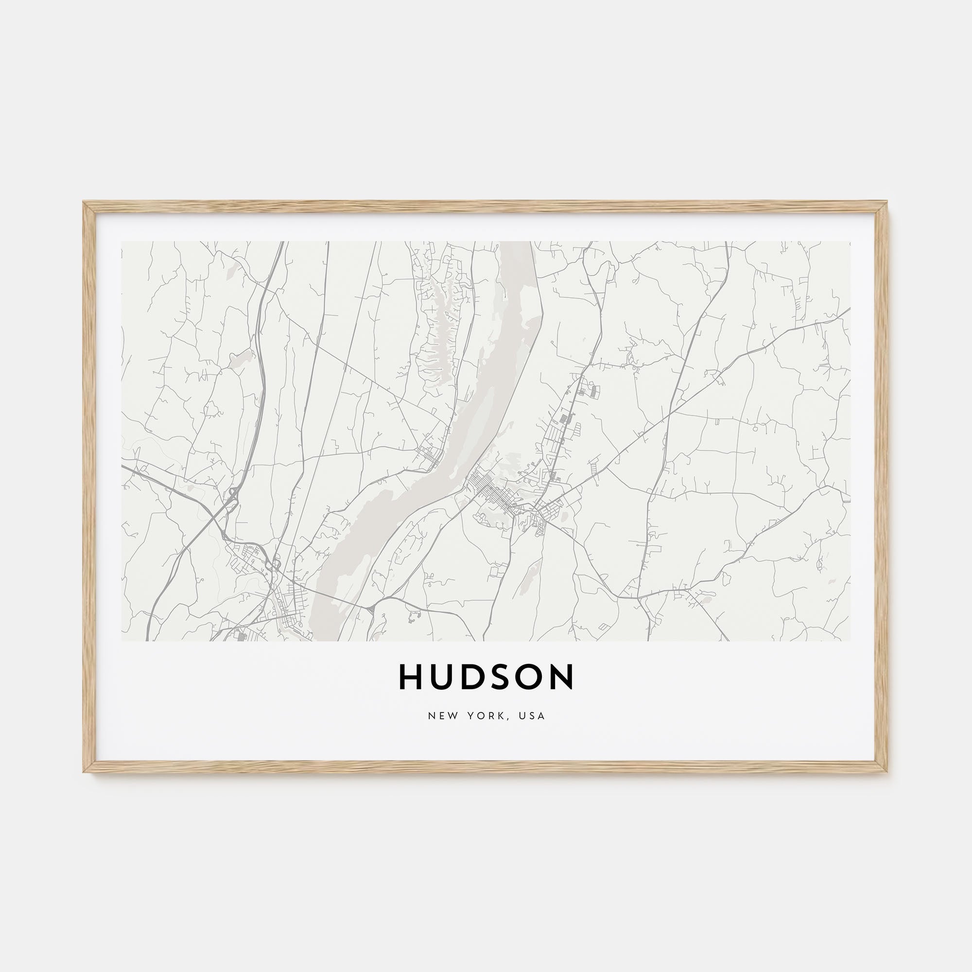 Hudson Map Landscape Poster