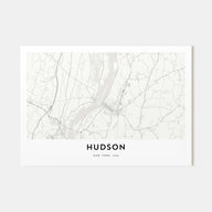 Hudson Map Landscape Poster