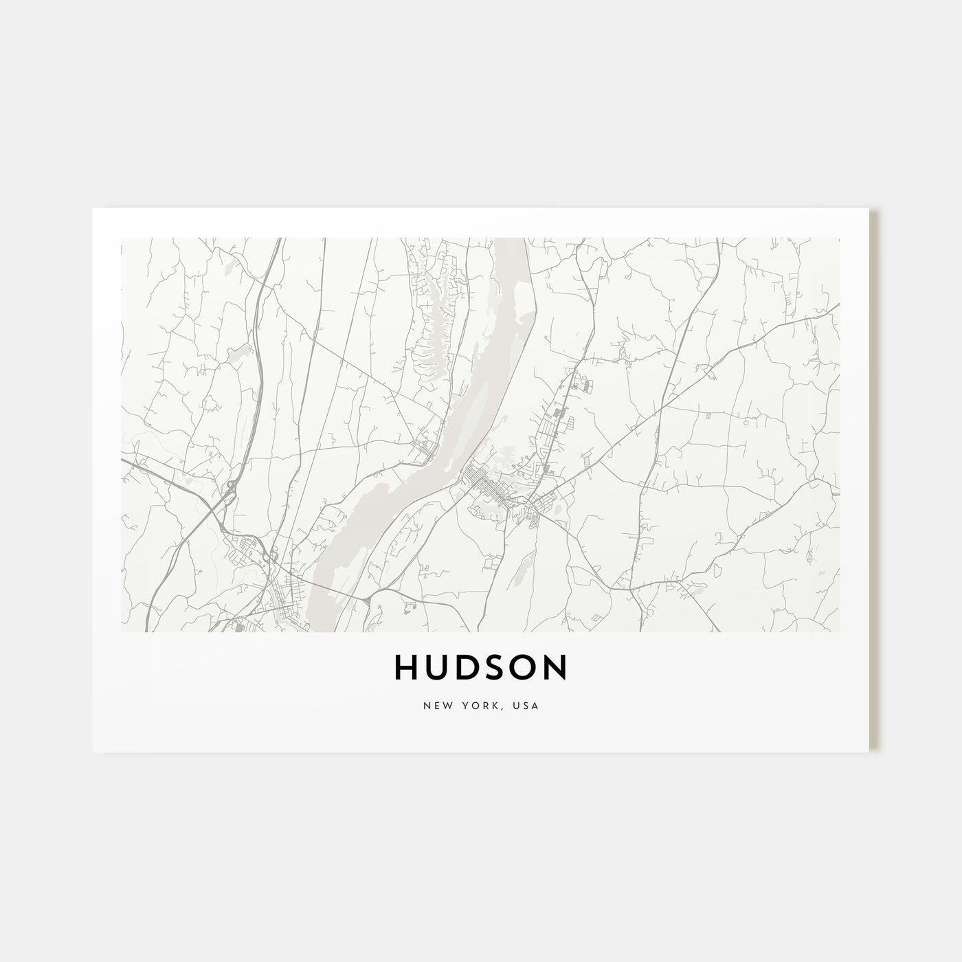 Hudson Map Landscape Poster