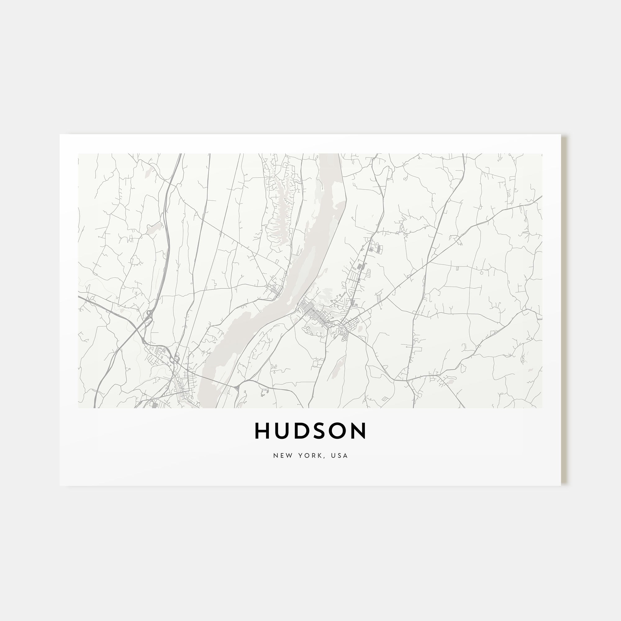 Hudson Map Landscape Poster