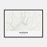 Hudson Map Landscape Poster