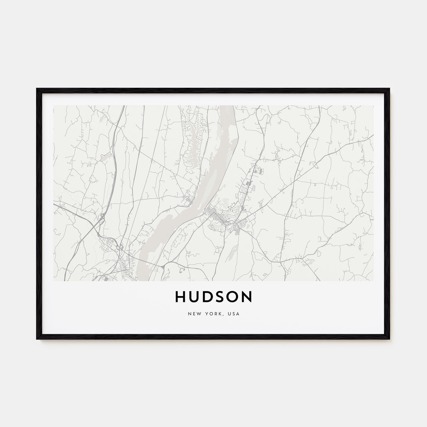 Hudson Map Landscape Poster