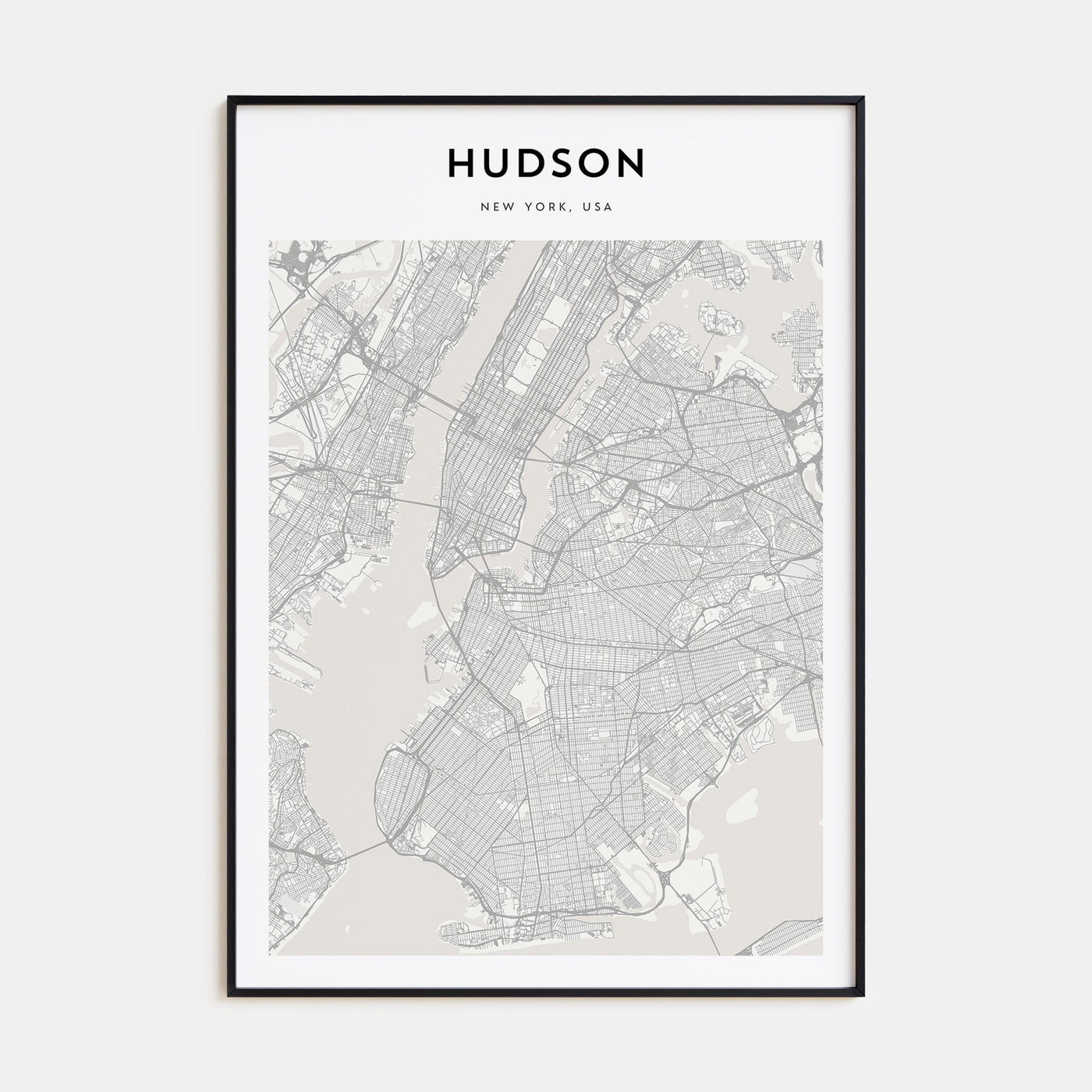 Hudson Map Portrait Poster