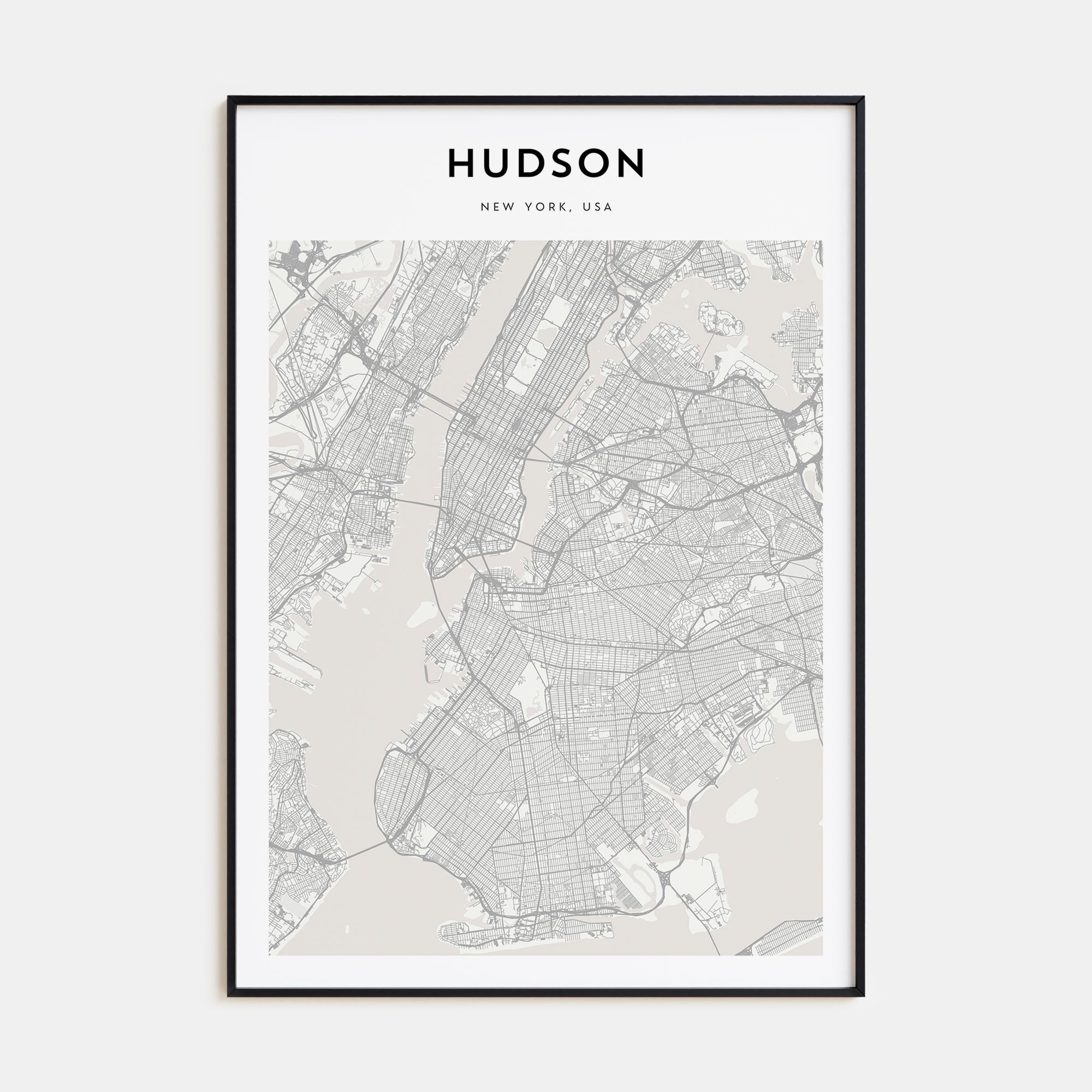 Hudson Map Portrait Poster