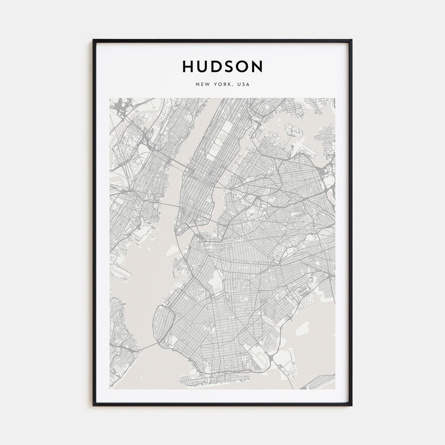 Hudson Map Portrait Poster