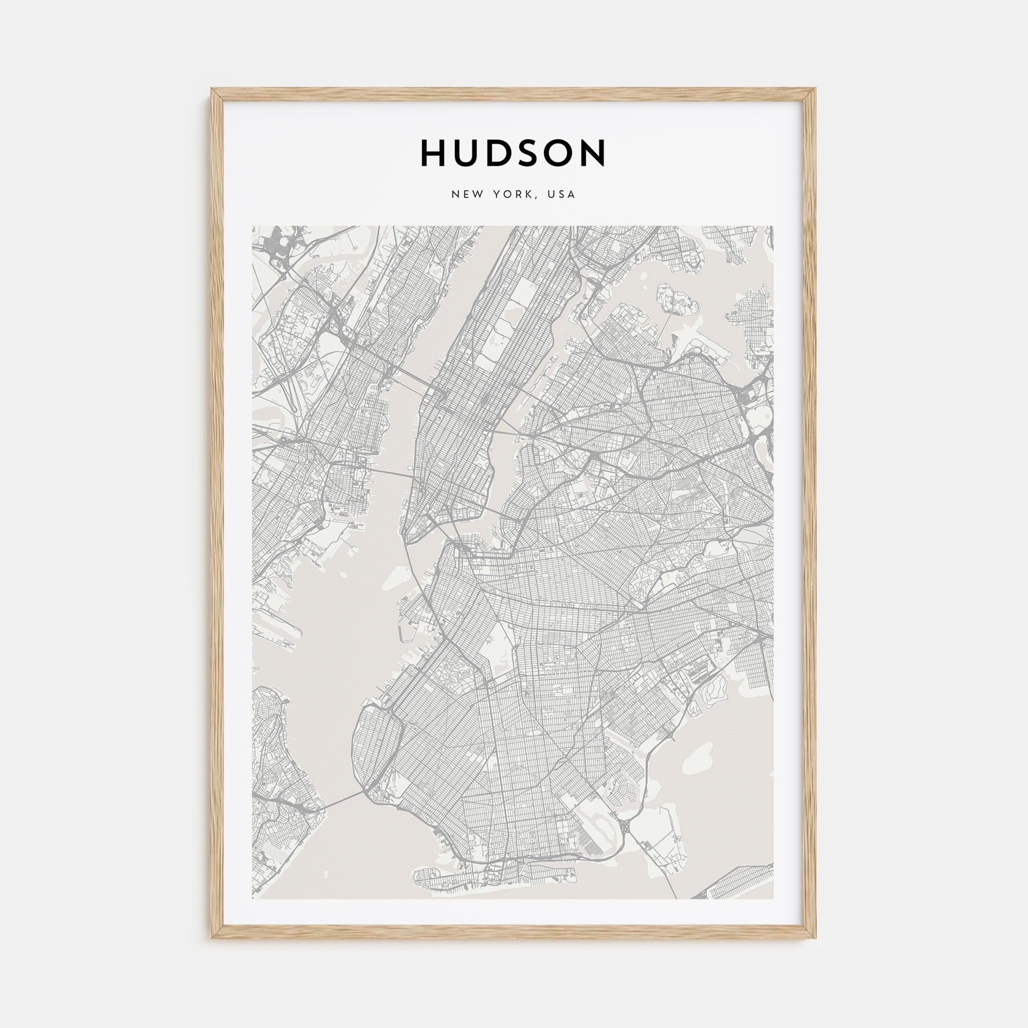 Hudson Map Portrait Poster