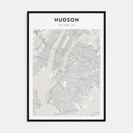 Hudson Map Portrait Poster