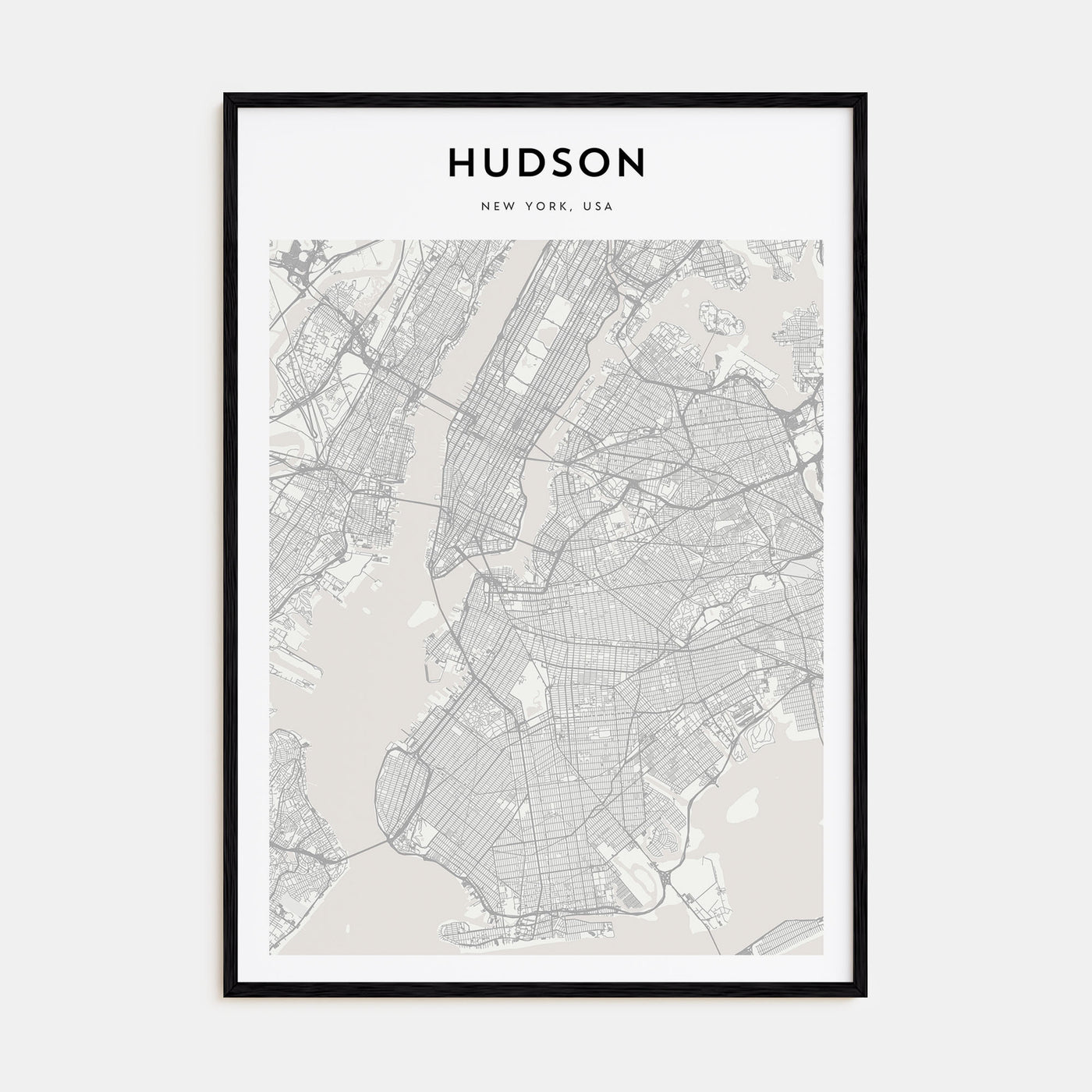 Hudson Map Portrait Poster
