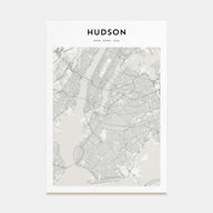 Hudson Map Portrait Poster