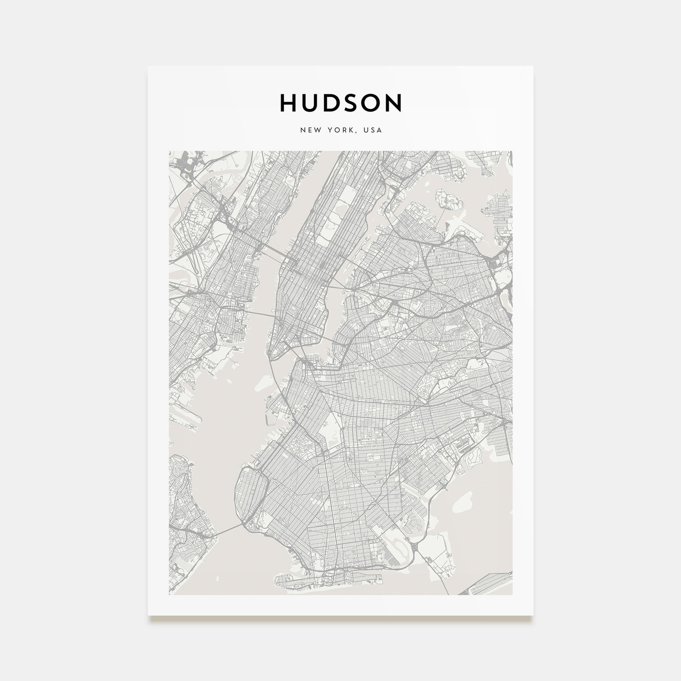 Hudson Map Portrait Poster