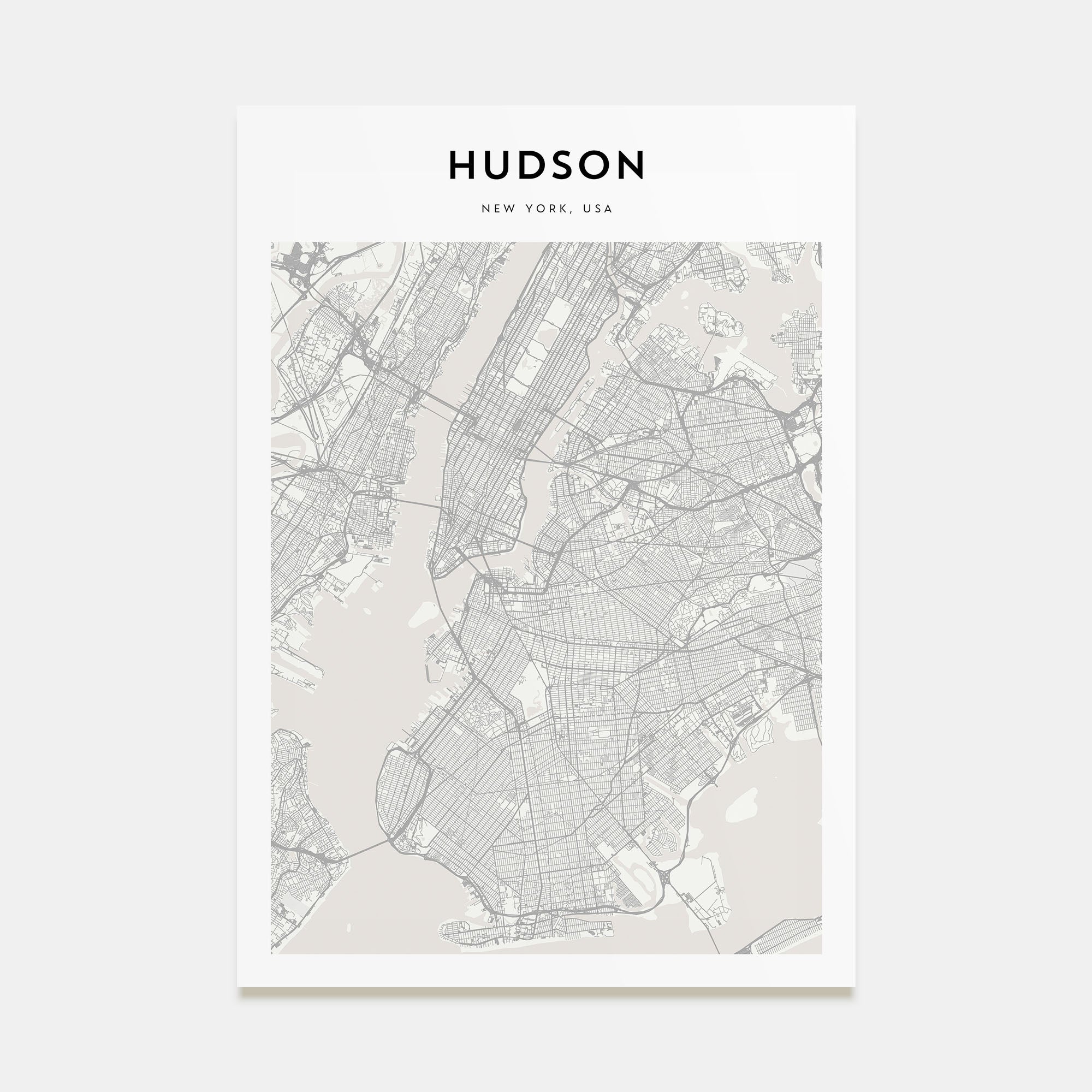 Hudson Map Portrait Poster