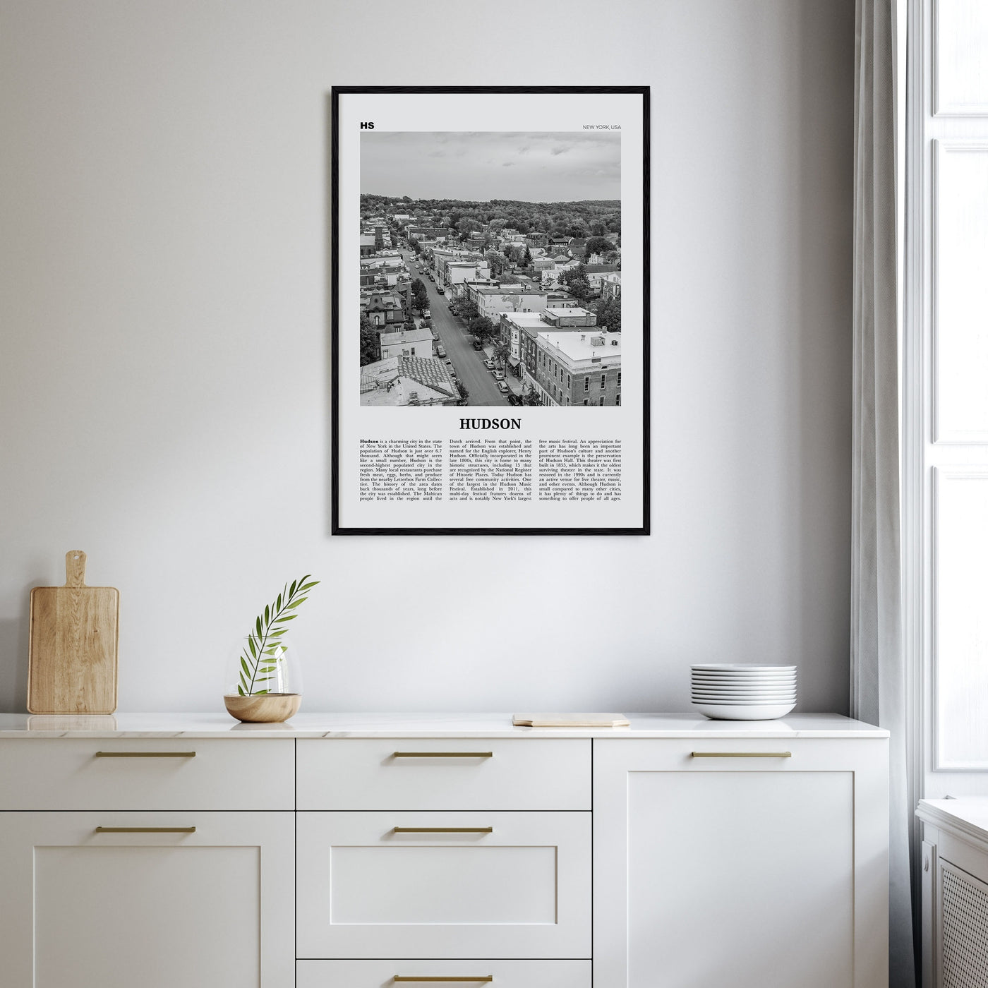 Hudson Travel B&W Poster