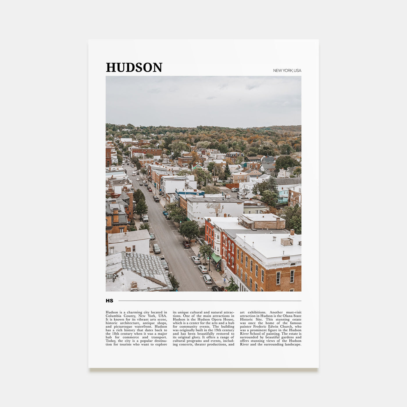 Hudson Travel Color Poster