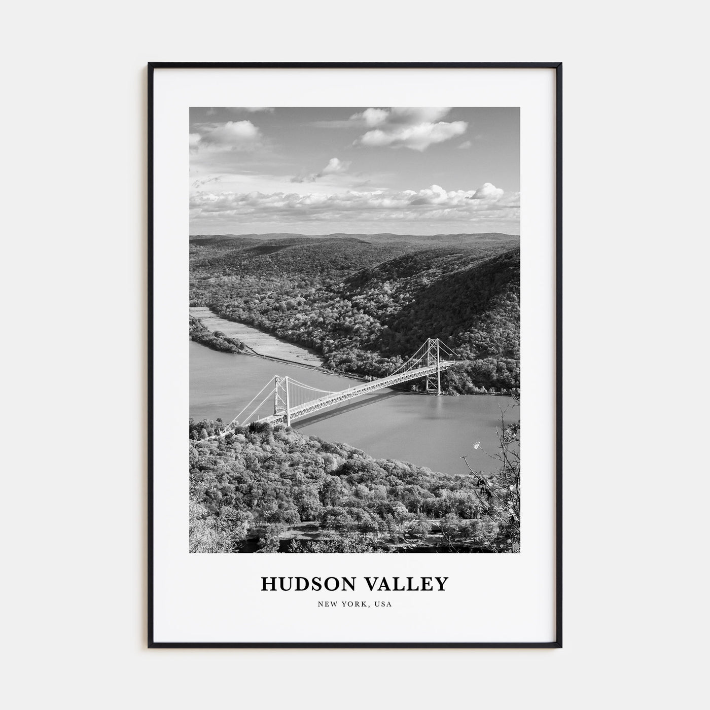 Hudson Valley Portrait B&W Poster
