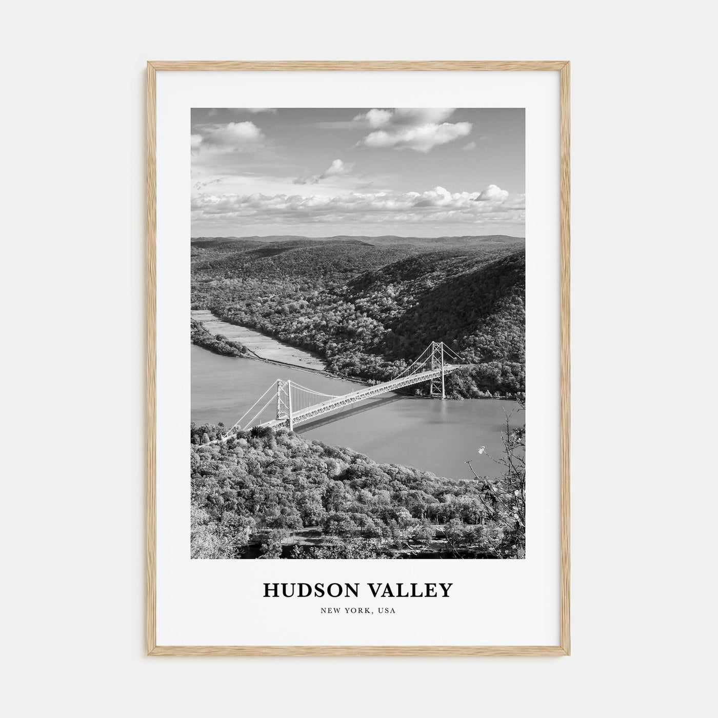 Hudson Valley Portrait B&W Poster