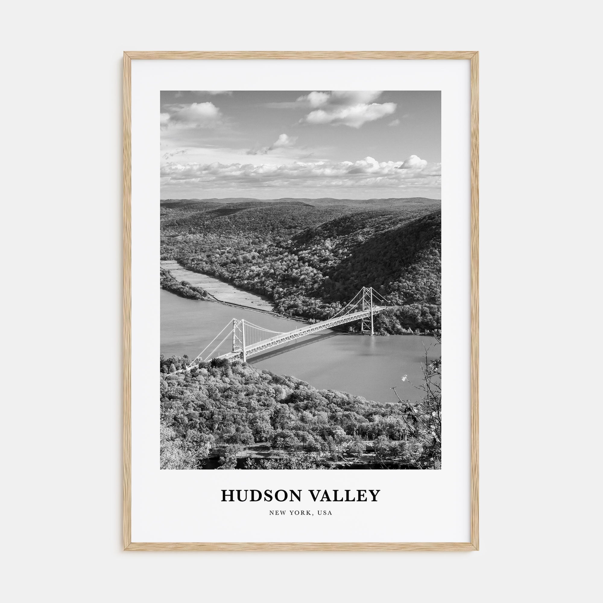 Hudson Valley Portrait B&W Poster