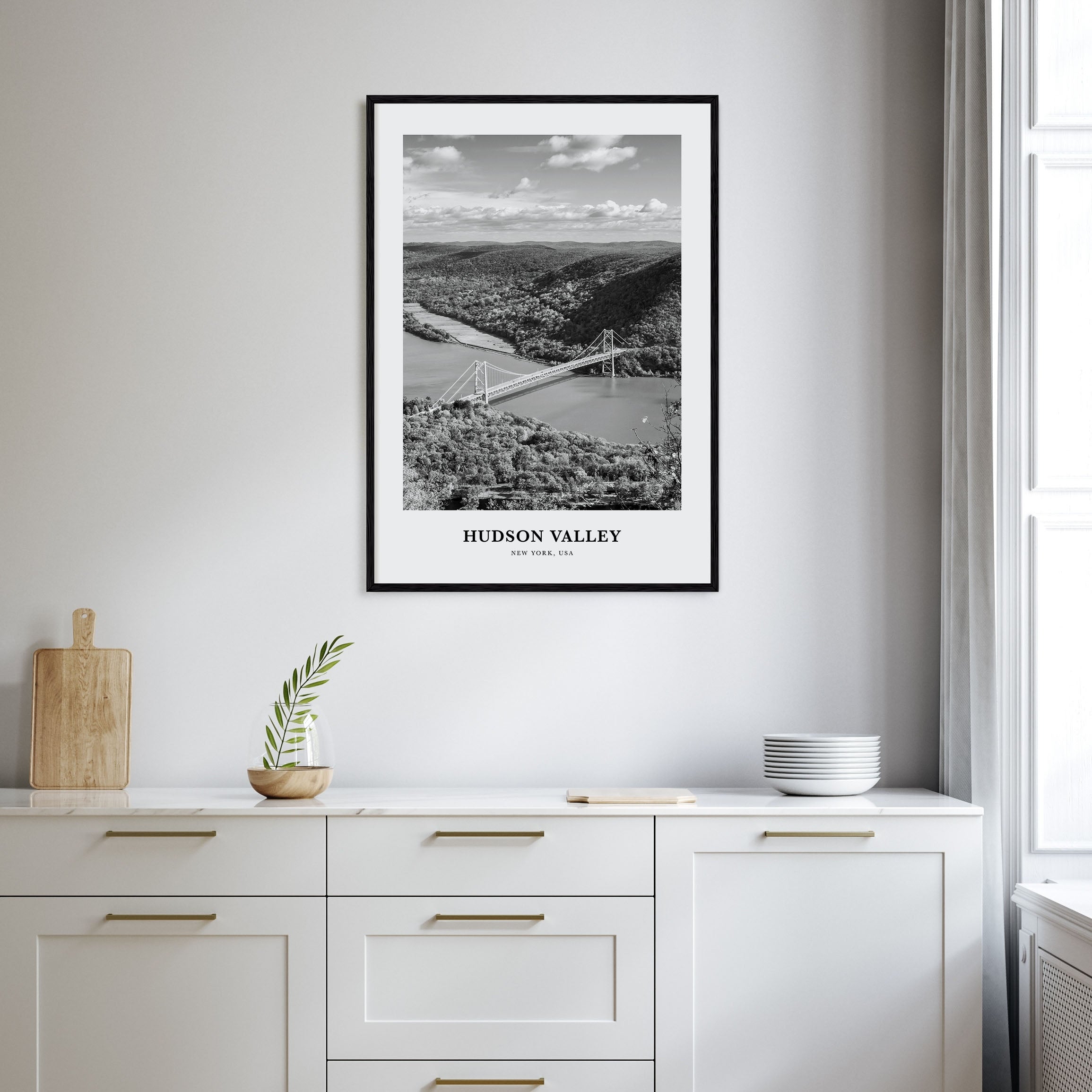 Hudson Valley Portrait B&W Poster