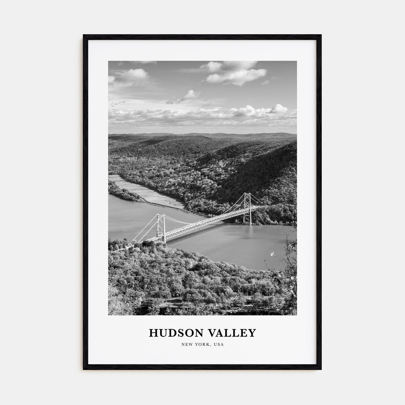 Hudson Valley Portrait B&W Poster