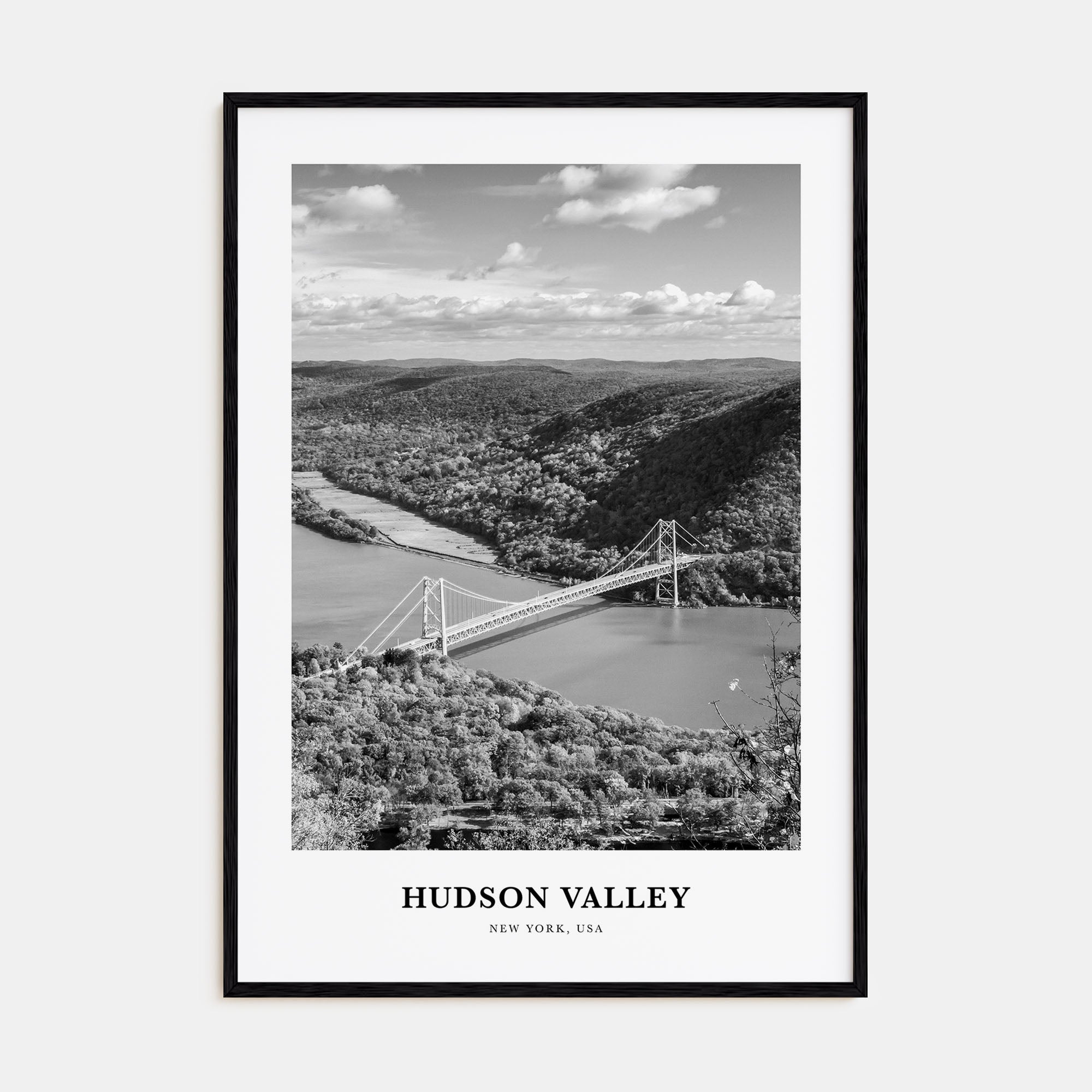 Hudson Valley Portrait B&W Poster
