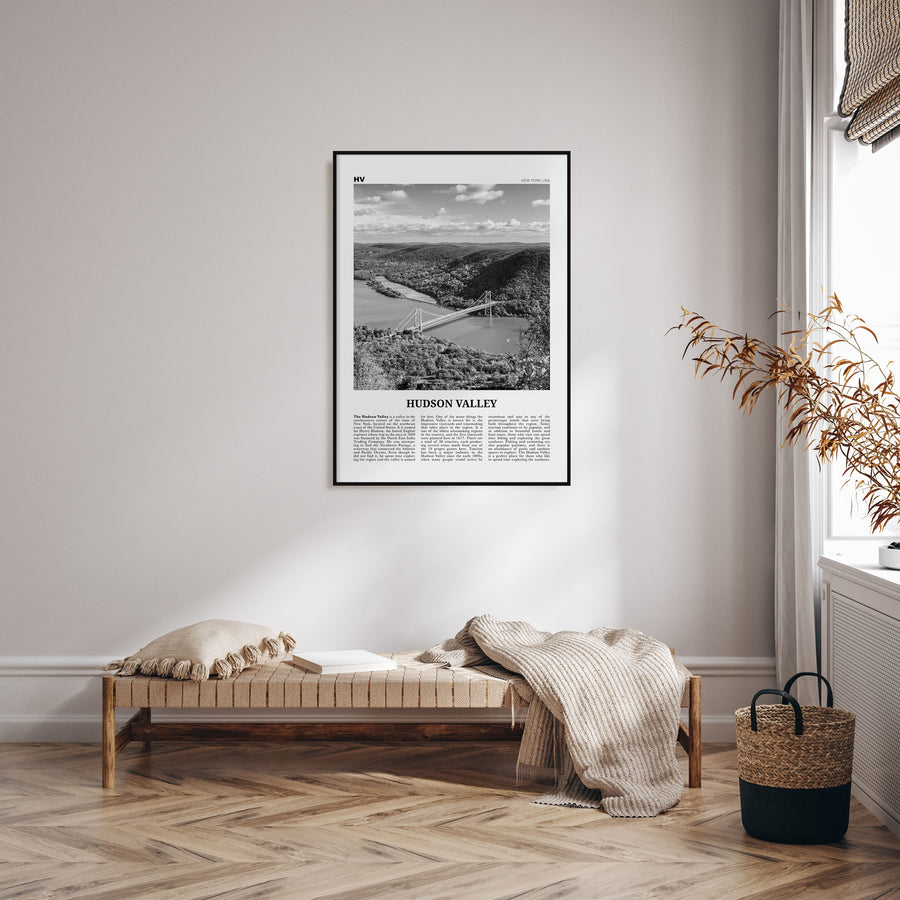 Hudson Valley Travel B&W Poster