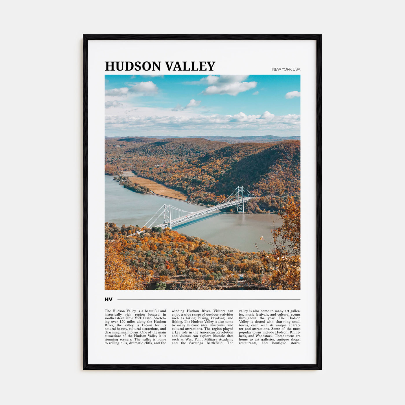 Hudson Valley Travel Color Poster