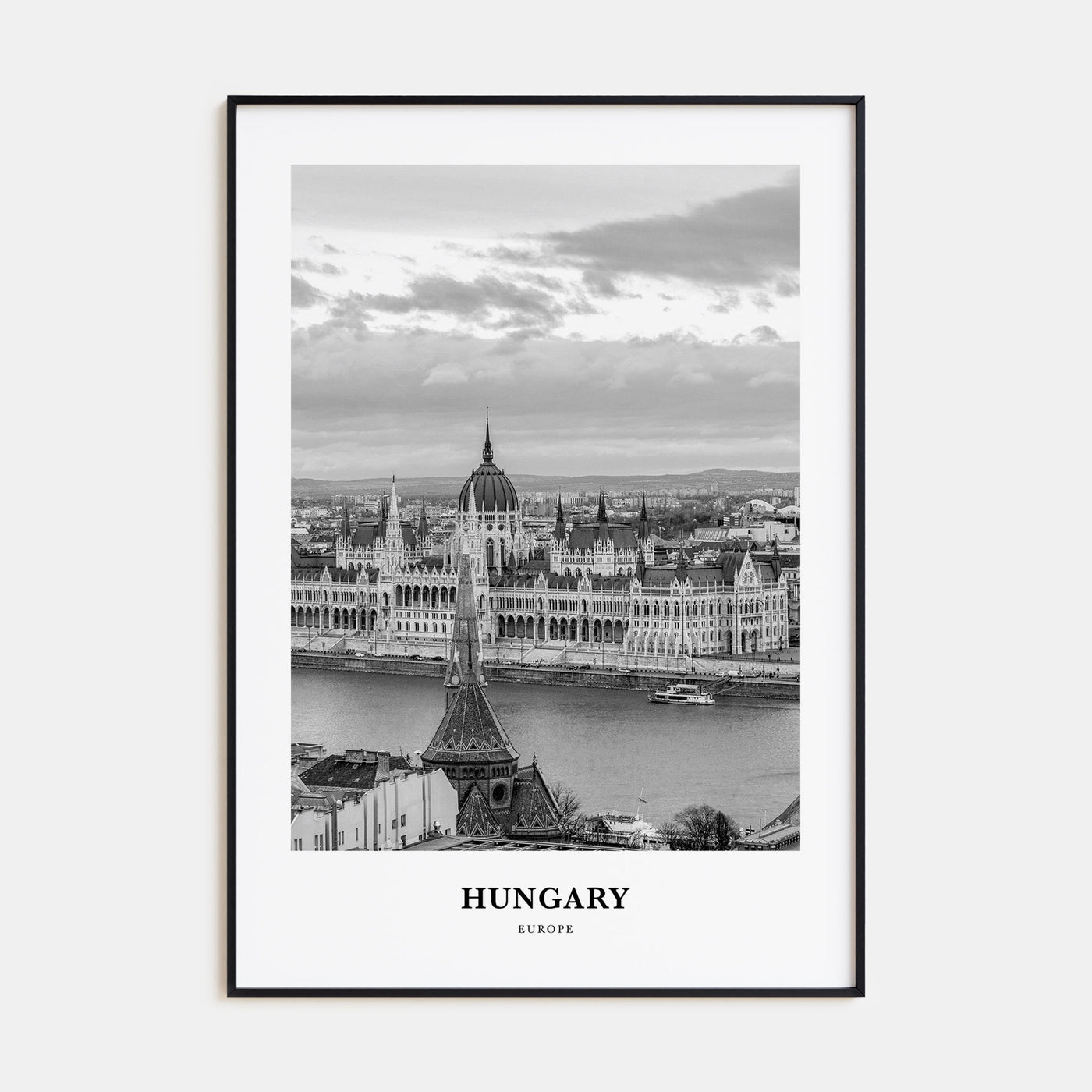 Hungary Portrait B&W Poster