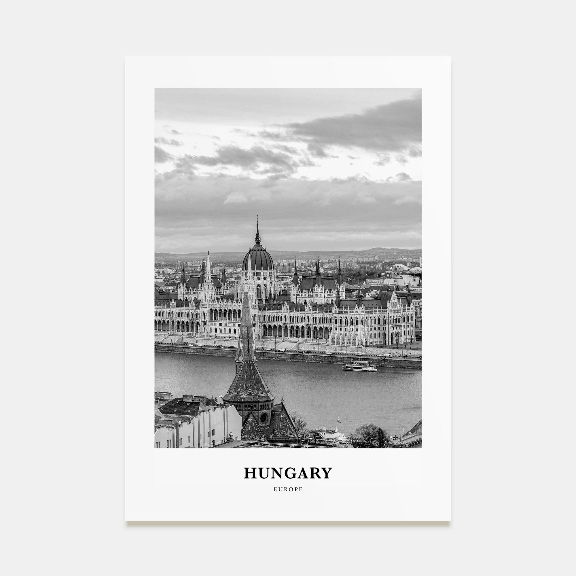 Hungary Portrait B&W Poster