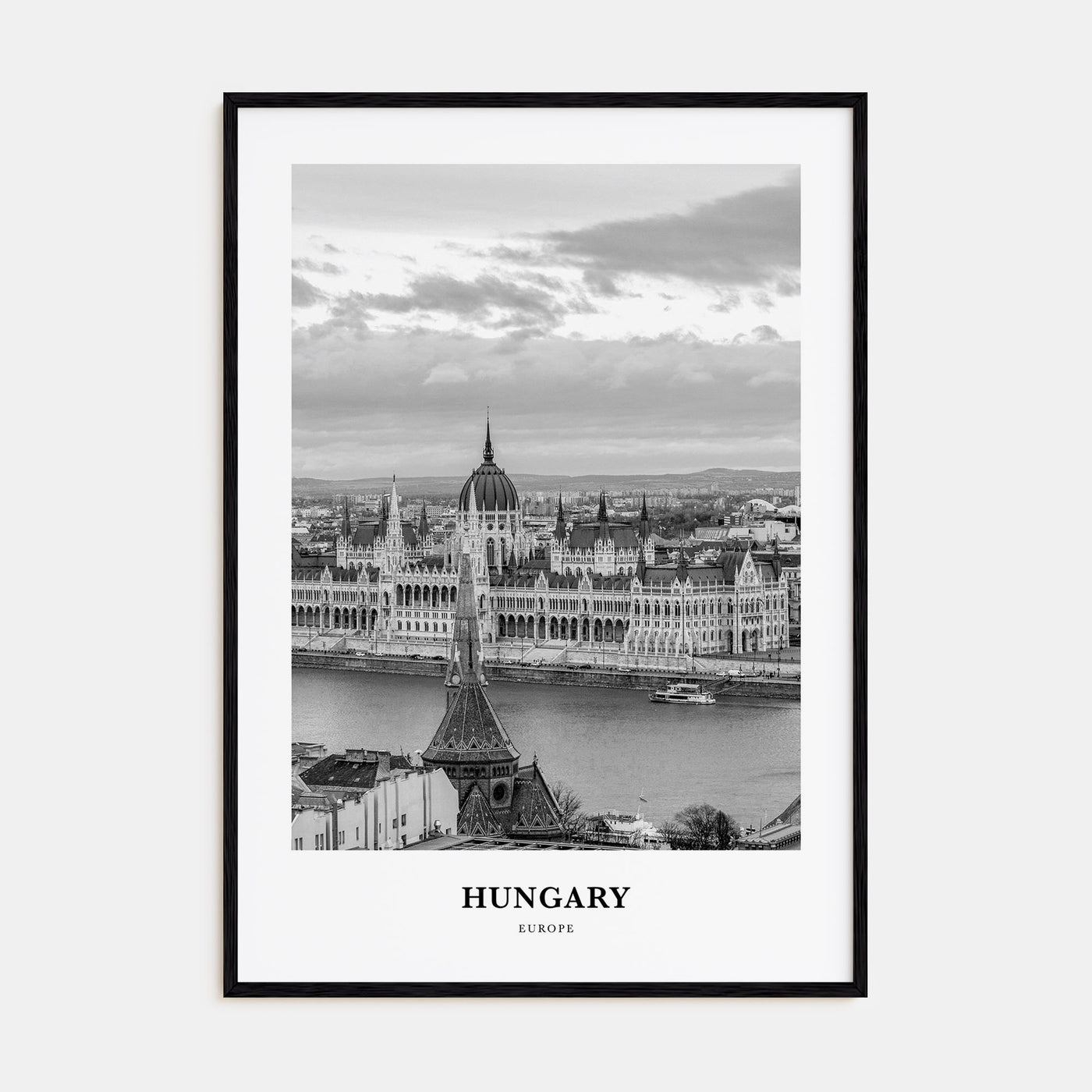 Hungary Portrait B&W Poster