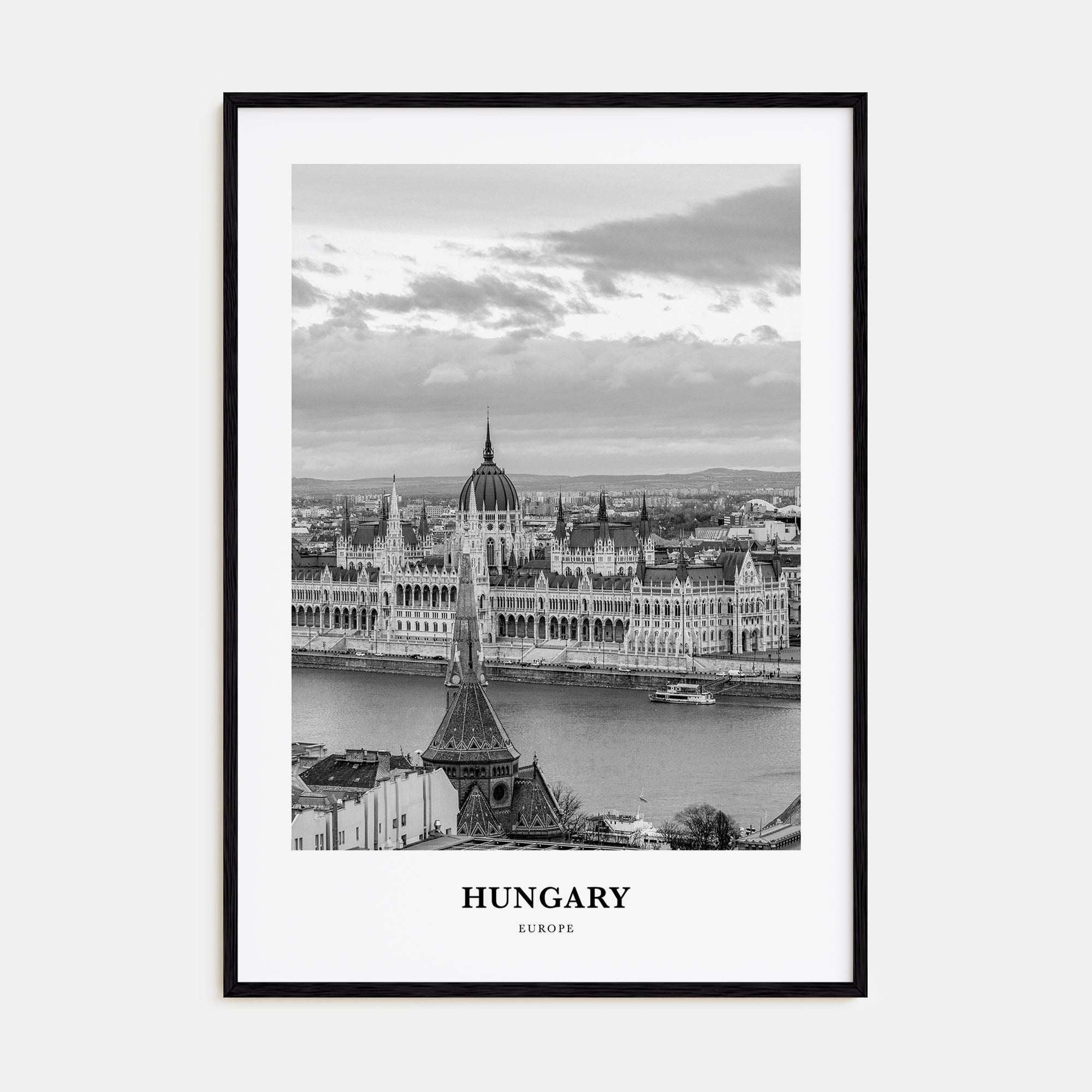 Hungary Portrait B&W Poster