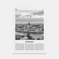 Hungary Travel B&W Poster