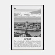 Hungary Travel B&W Poster