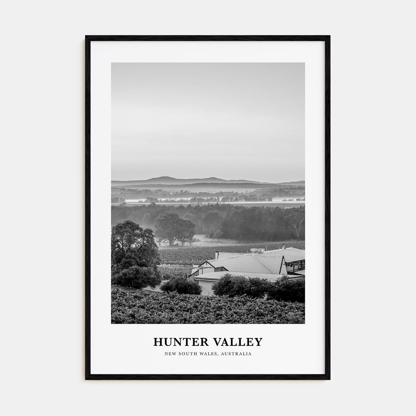 Hunter Valley Portrait B&W Poster