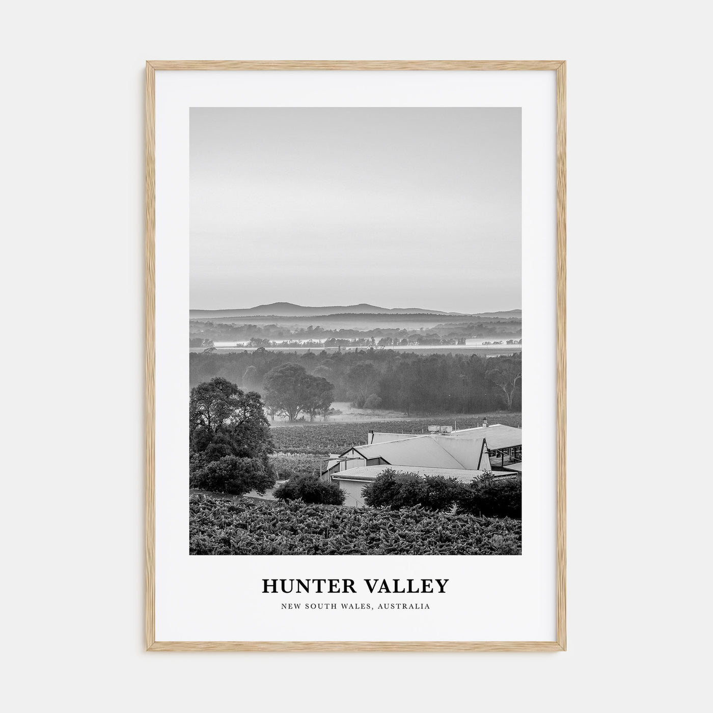 Hunter Valley Portrait B&W Poster