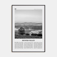 Hunter Valley Travel B&W Poster
