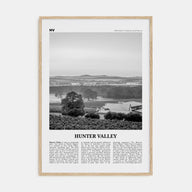 Hunter Valley Travel B&W Poster