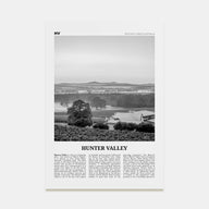 Hunter Valley Travel B&W Poster
