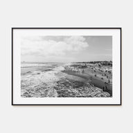 Huntington Beach Landscape B&W Poster