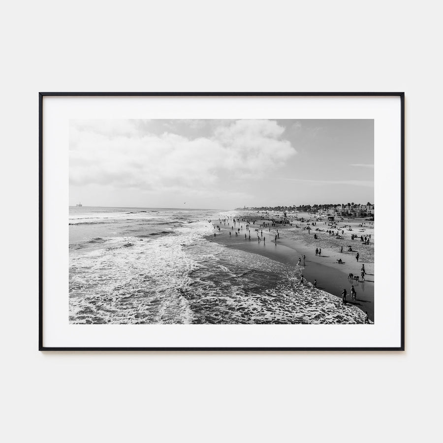 Huntington Beach Landscape B&W Poster