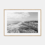Huntington Beach Landscape B&W Poster