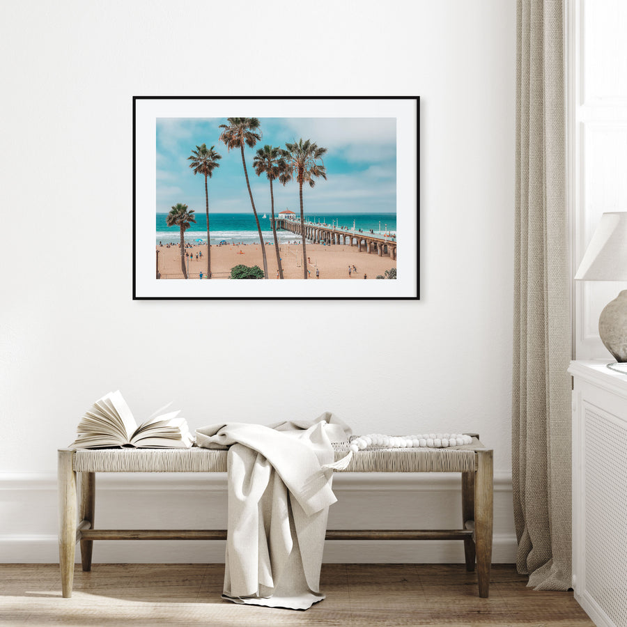 Huntington Beach Landscape Color Poster