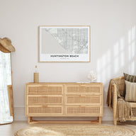 Huntington Beach Map Landscape Poster