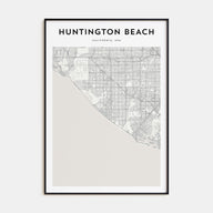 Huntington Beach Map Portrait Poster
