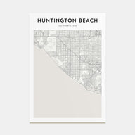Huntington Beach Map Portrait Poster