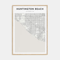 Huntington Beach Map Portrait Poster