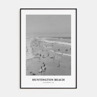 Huntington Beach Portrait B&W No 1 Poster