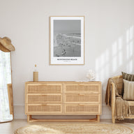 Huntington Beach Portrait B&W No 1 Poster