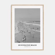 Huntington Beach Portrait B&W No 1 Poster